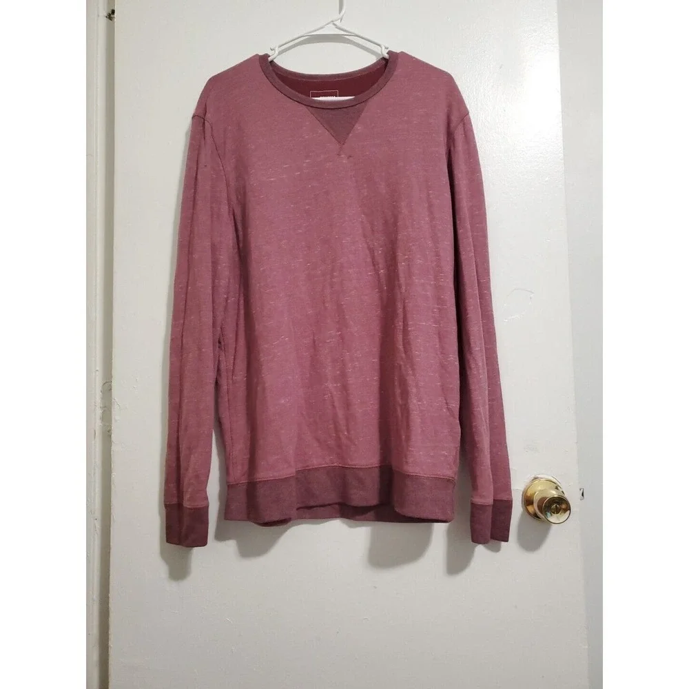 Men's Maroon Sweater L Sonoma Goods For Life Cotton/Polyester/Rayon